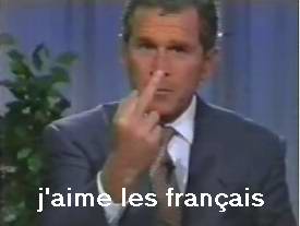 Finger gesture translated as j'aime les francais