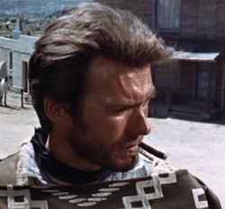 Clint Eastwood smking in a Fistful of Dollars
