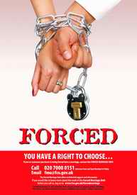 Forced Marriage, UK helpline poster