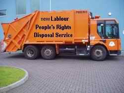 New Labour people's rights disposal lorry
