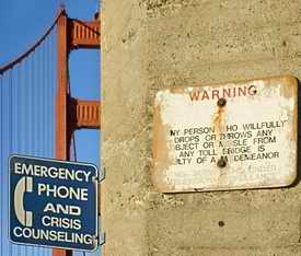 Emergency phone on Golden Gate bridge