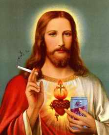 Jesus takes a fag break