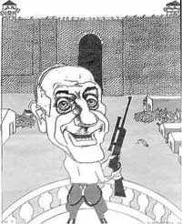 Ehud Olmert as prison guard