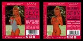 Rubbel Sexy Lager labels