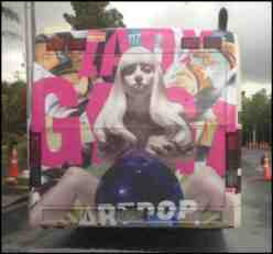 family first lady gaga bus advert